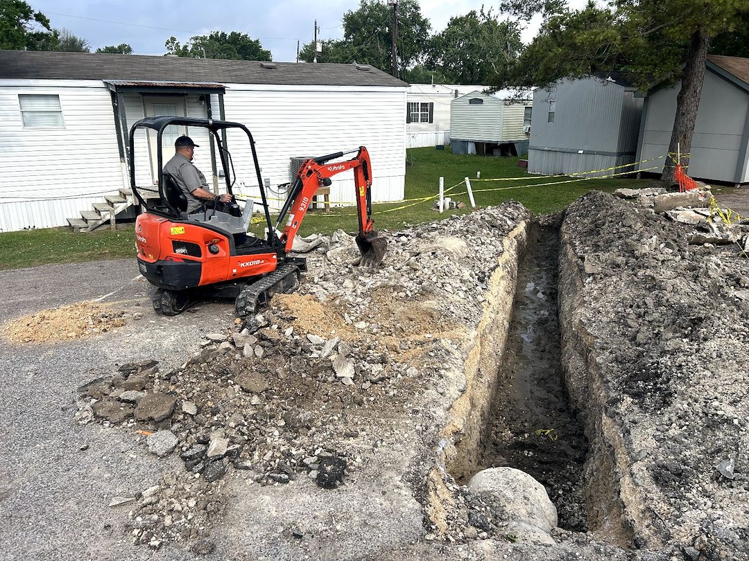 Webster, TX Drainage Project: Resolving Sunken Concrete with Expert Culvert Installation by Texas James Plumbing